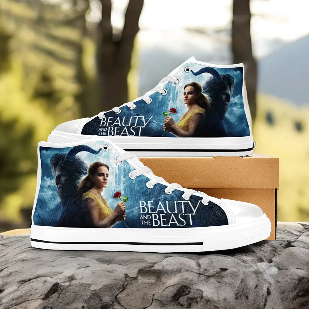 Princess Belle Beauty and the Beast Custom High Top Sneakers Shoes