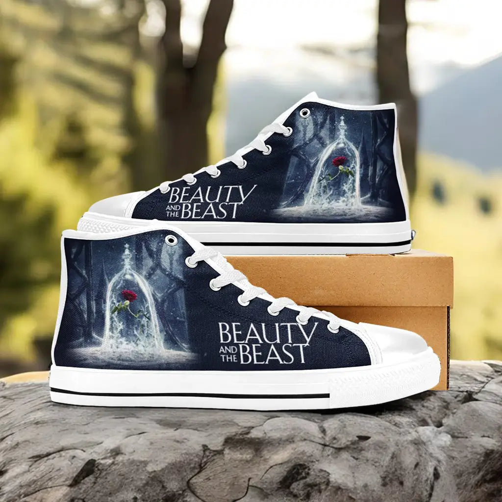 Princess Belle Beauty and the Beast Custom High Top Sneakers Shoes