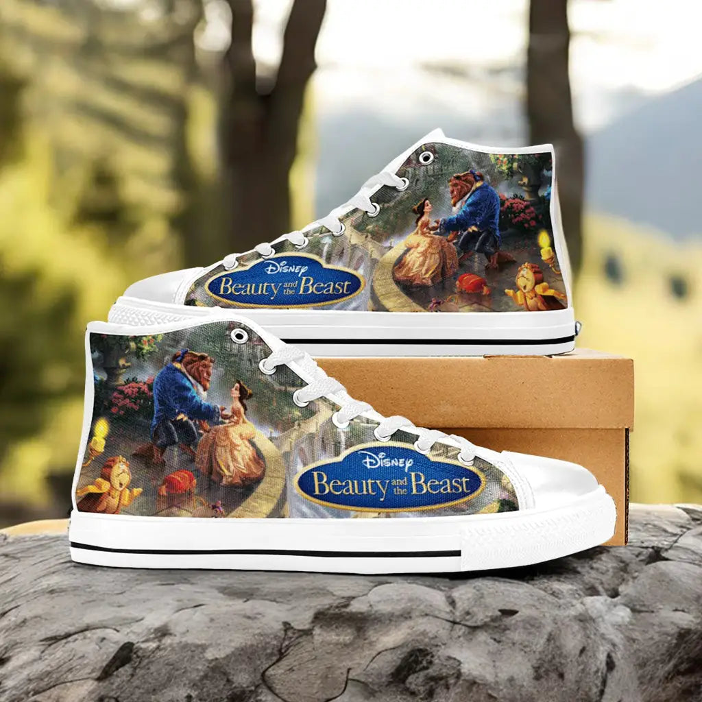 Princess Belle Beauty and the Beast Custom High Top Sneakers Shoes