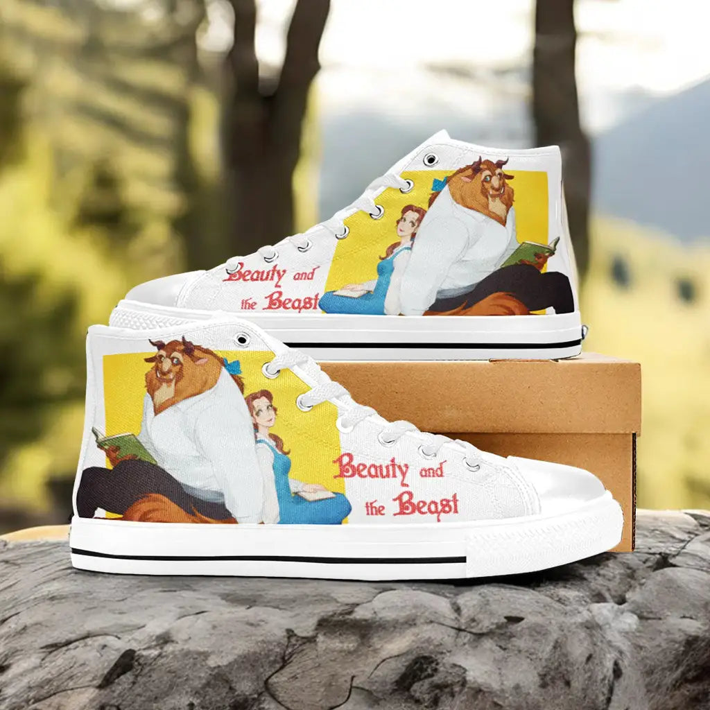 Princess Belle Beauty and the Beast Custom High Top Sneakers Shoes