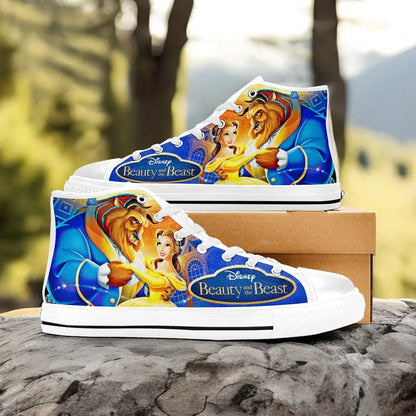 Princess Belle Beauty and the Beast Custom High Top Sneakers Shoes