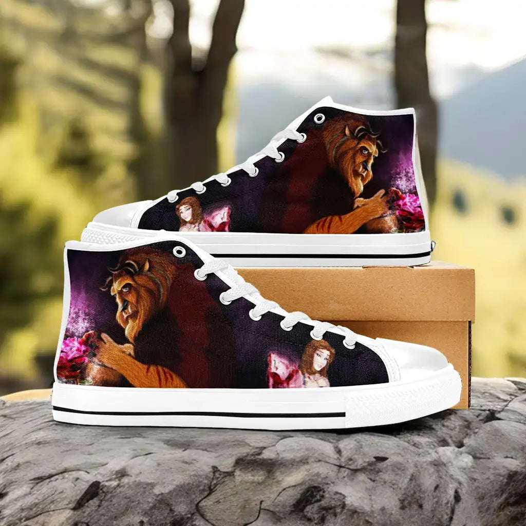 Princess Belle Beauty and the Beast Custom High Top Sneakers Shoes