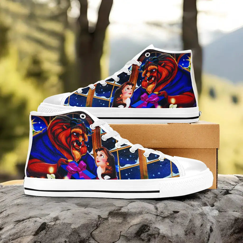 Princess Belle Beauty and the Beast Custom High Top Sneakers Shoes