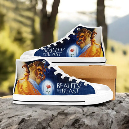 Princess Belle Beauty and the Beast Custom High Top Sneakers Shoes