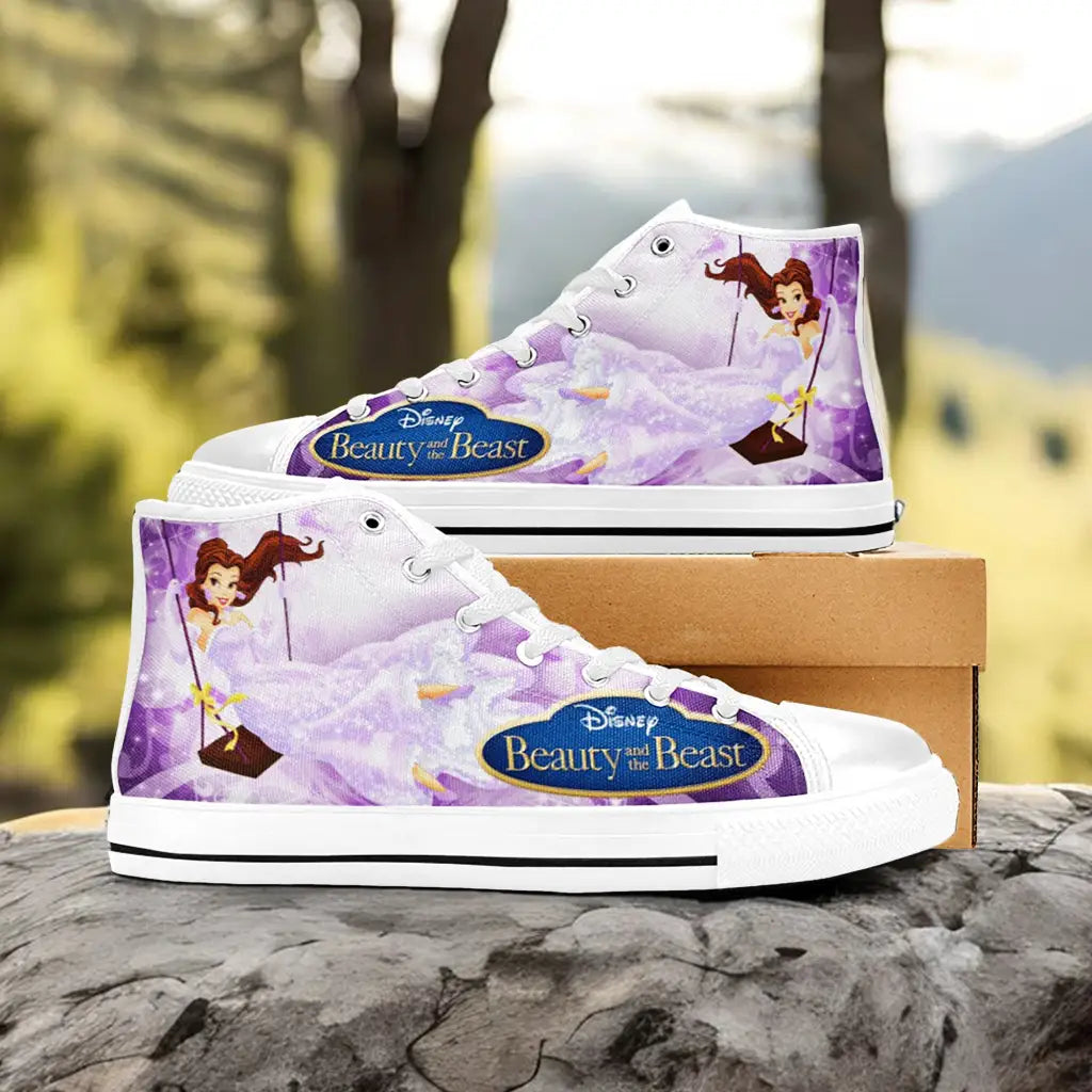 Princess Belle Beauty and the Beast Custom High Top Sneakers Shoes