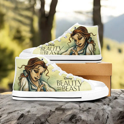 Princess Belle Beauty and the Beast Custom High Top Sneakers Shoes