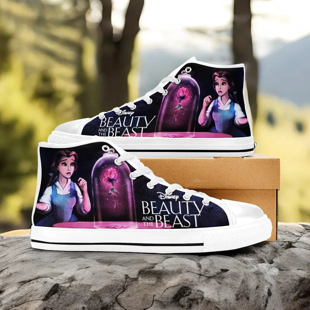 Princess Belle Beauty and the Beast Custom High Top Sneakers Shoes