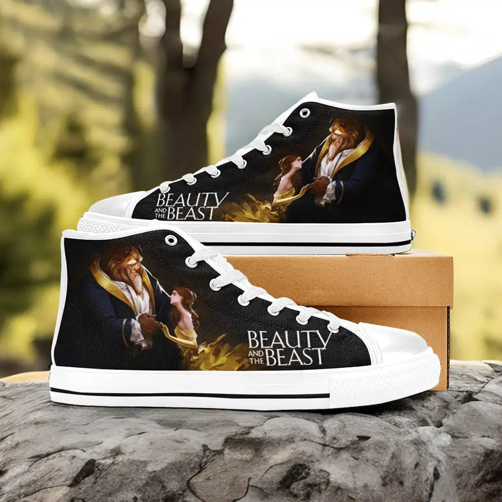 Princess Belle Beauty and the Beast Custom High Top Sneakers Shoes