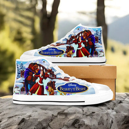 Princess Belle Beauty and the Beast Custom High Top Sneakers Shoes