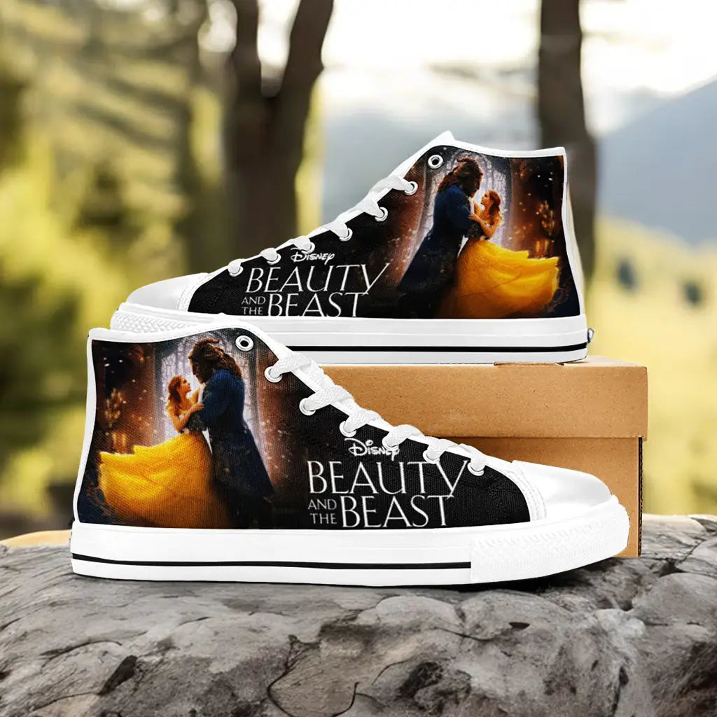 Princess Belle Beauty and the Beast Custom High Top Sneakers Shoes