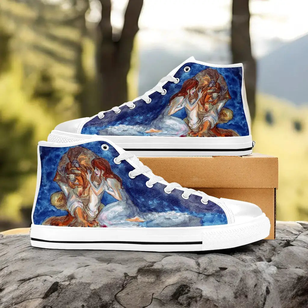 Princess Belle Beauty and the Beast Custom High Top Sneakers Shoes