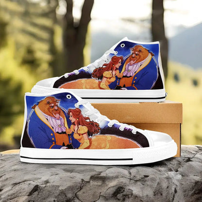 Princess Belle Beauty and the Beast Custom High Top Sneakers Shoes