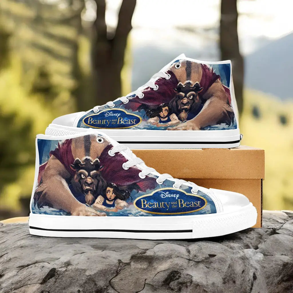 Princess Belle Beauty and the Beast Custom High Top Sneakers Shoes