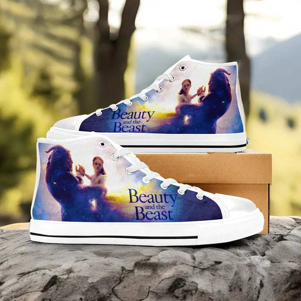 Princess Belle Beauty and the Beast Custom High Top Sneakers Shoes