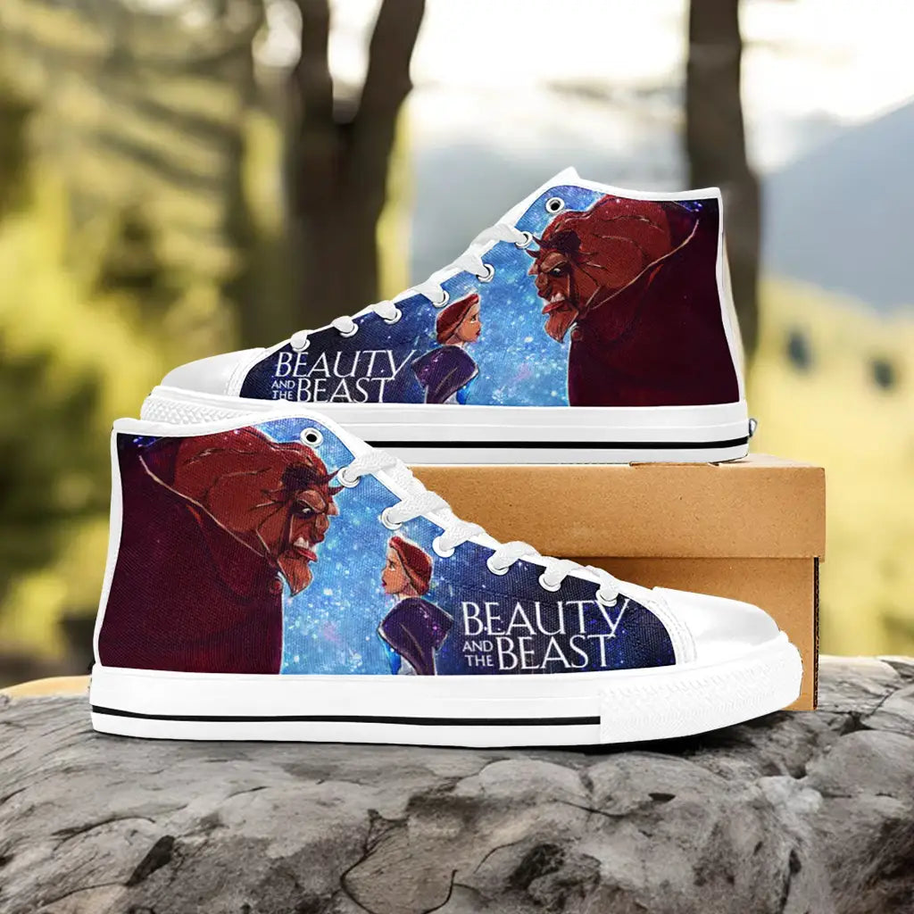 Princess Belle Beauty and the Beast Custom High Top Sneakers Shoes