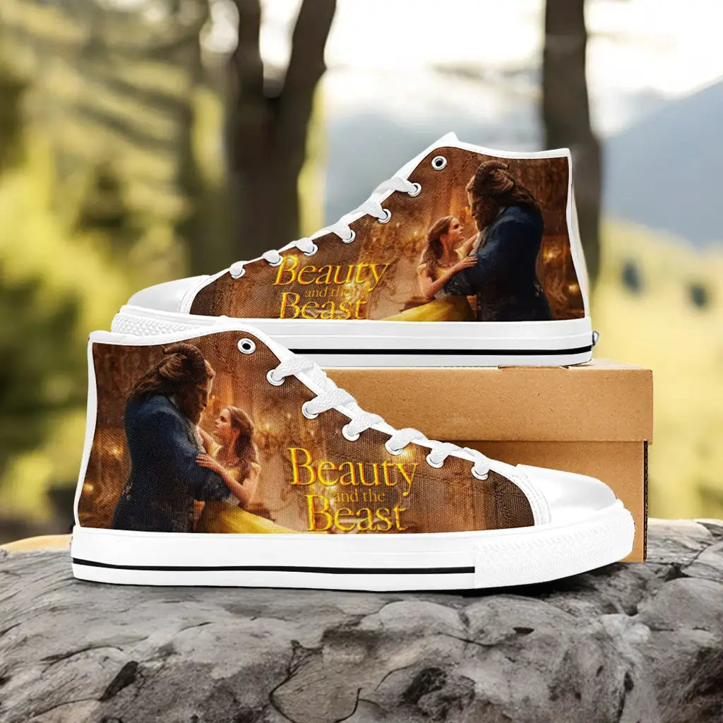 Princess Belle Beauty and the Beast Custom High Top Sneakers Shoes