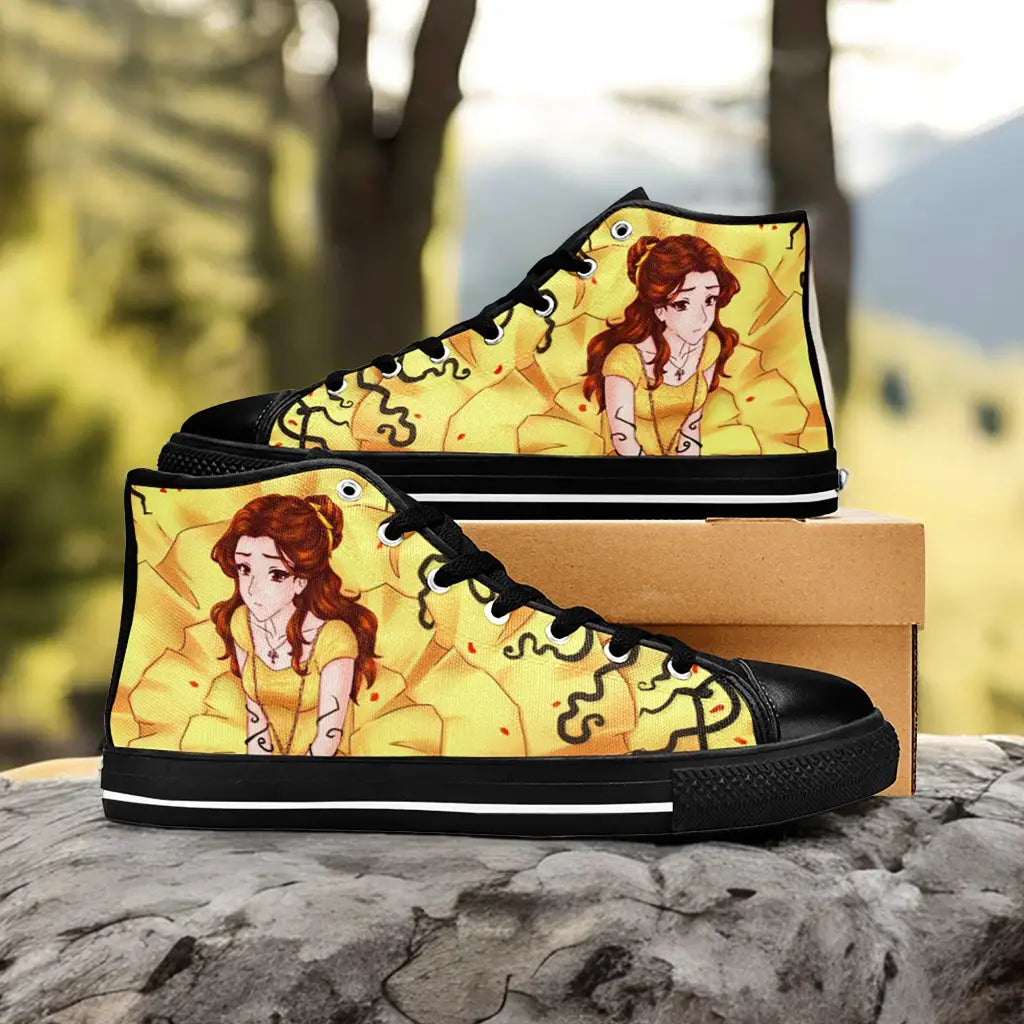 Princess Belle Beauty and the Beast Custom High Top Sneakers Shoes