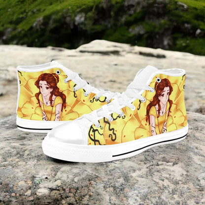 Princess Belle Beauty and the Beast Custom High Top Sneakers Shoes