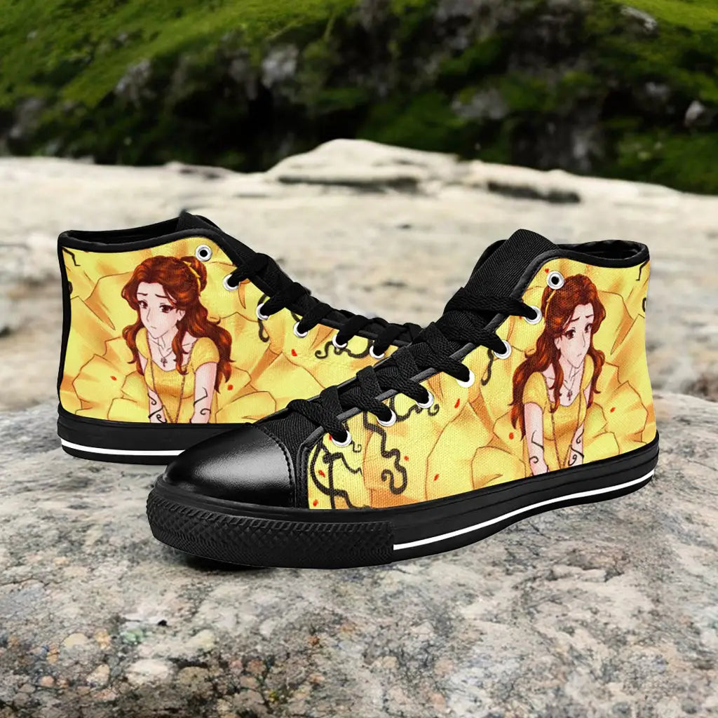 Princess Belle Beauty and the Beast Custom High Top Sneakers Shoes