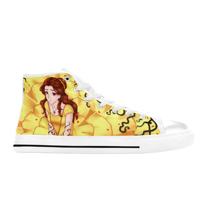 Princess Belle Beauty and the Beast Custom High Top Sneakers Shoes