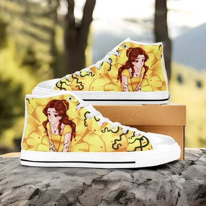 Princess Belle Beauty and the Beast Custom High Top Sneakers Shoes