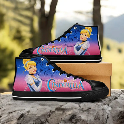 Princess Cinderella Custom High Top Sneakers Shoes