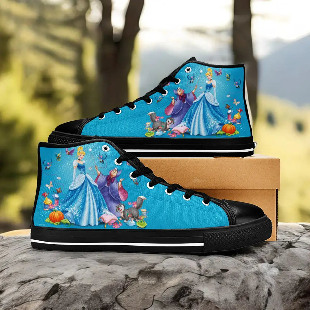 Princess Cinderella Custom High Top Sneakers Shoes