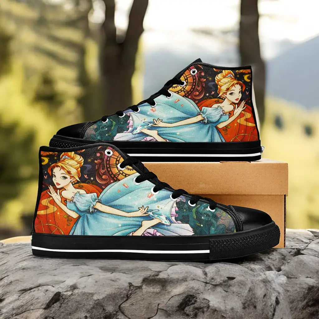 Princess Cinderella Custom High Top Sneakers Shoes