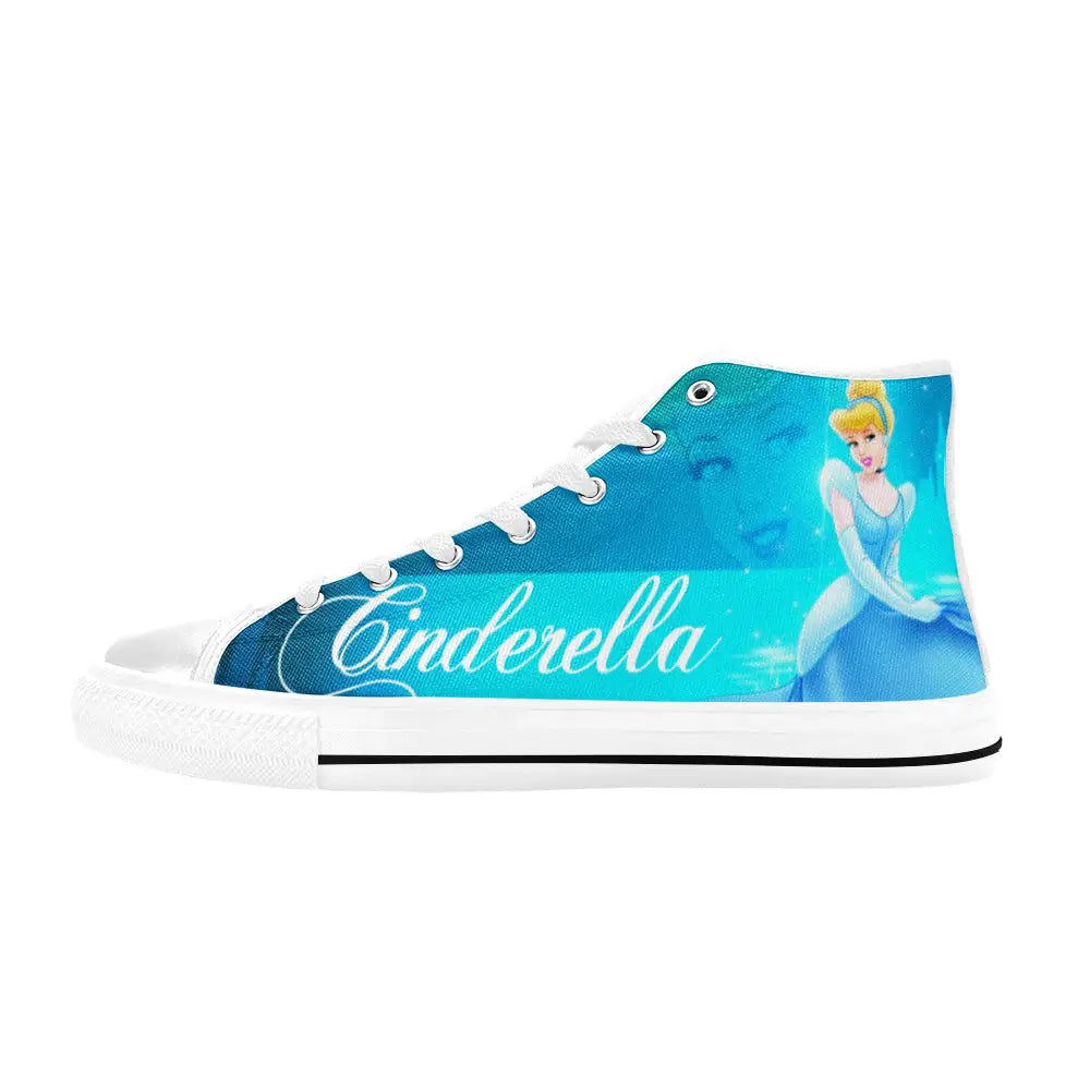 Princess Cinderella Custom High Top Sneakers Shoes