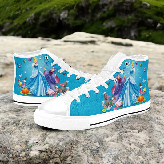 Princess Cinderella Custom High Top Sneakers Shoes