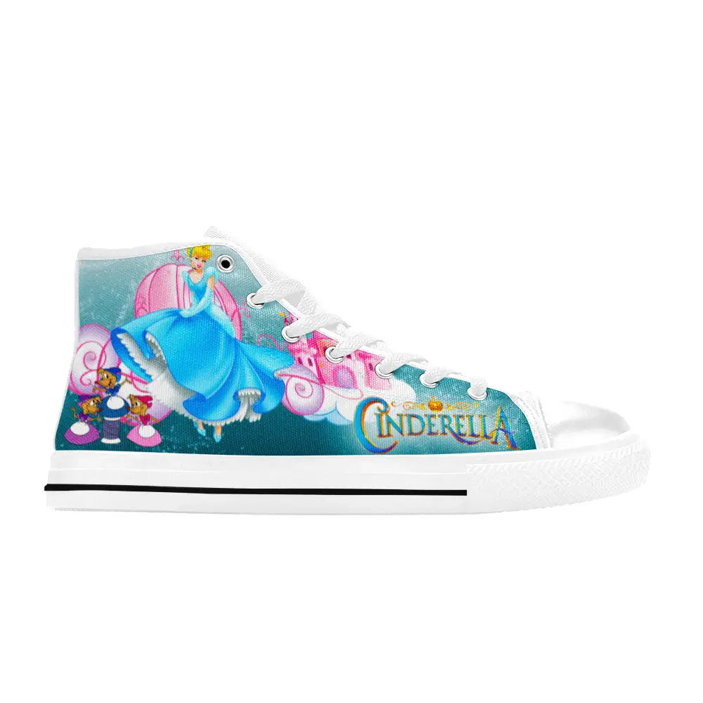 Princess Cinderella Custom High Top Sneakers Shoes