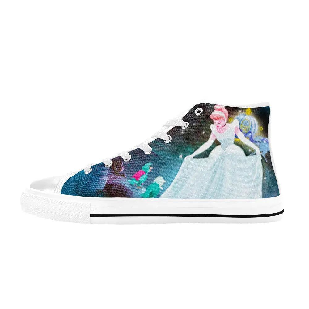 Princess Cinderella Custom High Top Sneakers Shoes