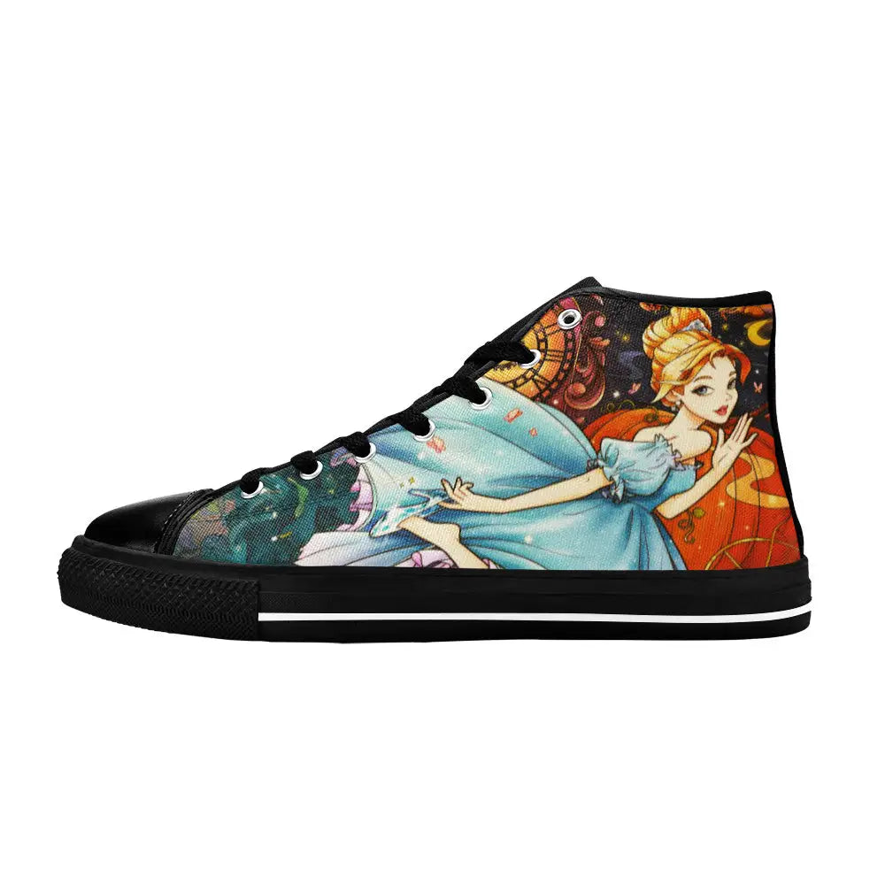 Princess Cinderella Custom High Top Sneakers Shoes