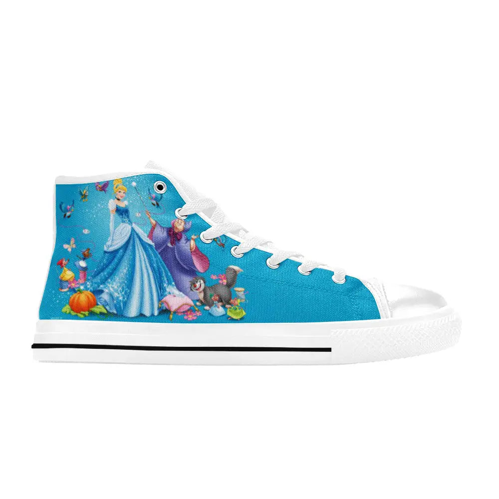 Princess Cinderella Custom High Top Sneakers Shoes