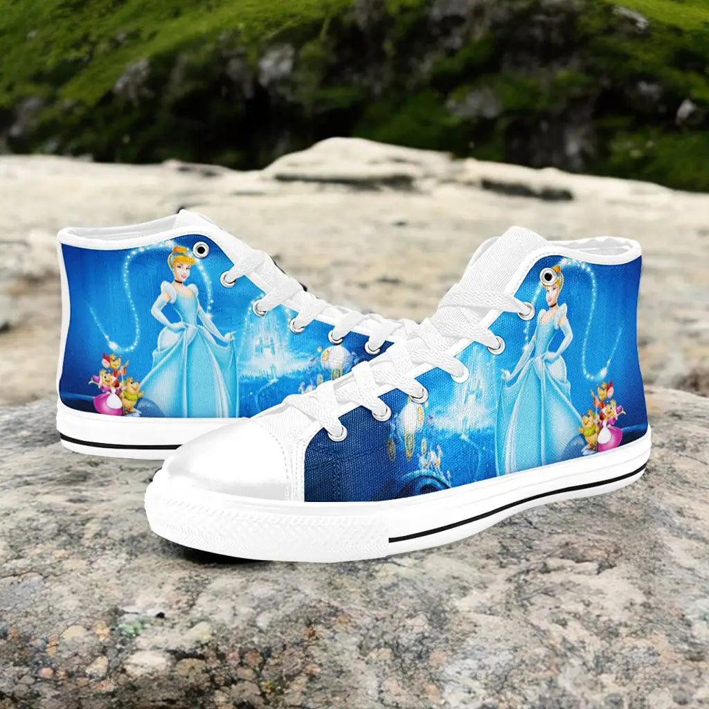 Princess Cinderella Custom High Top Sneakers Shoes