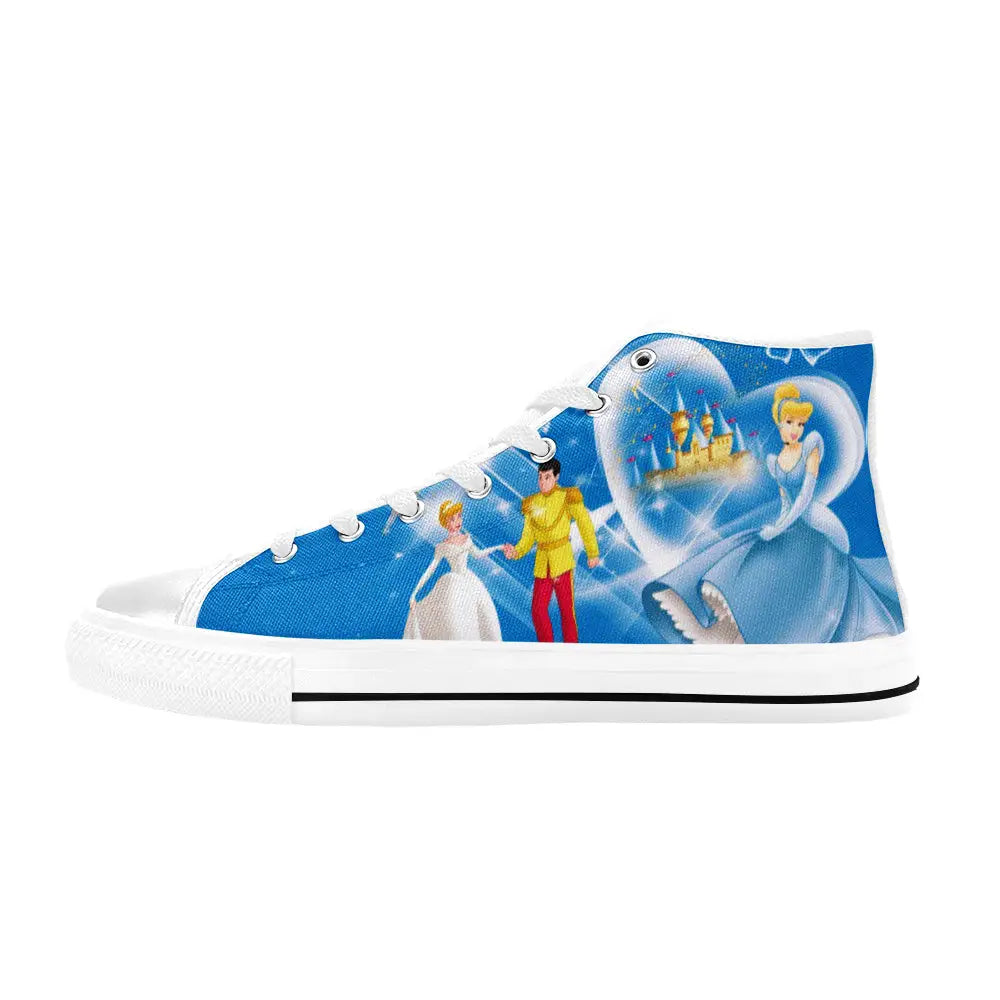 Princess Cinderella Custom High Top Sneakers Shoes