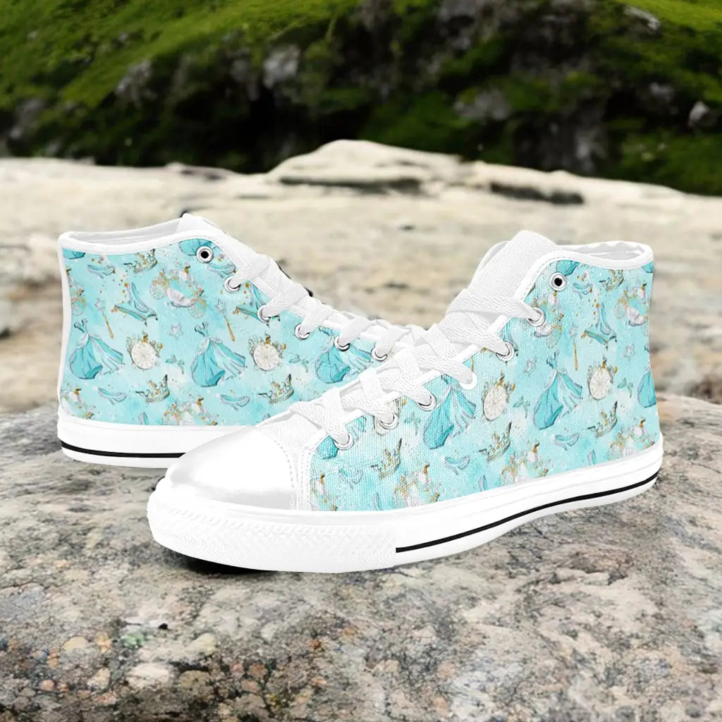 Princess Cinderella Custom High Top Sneakers Shoes