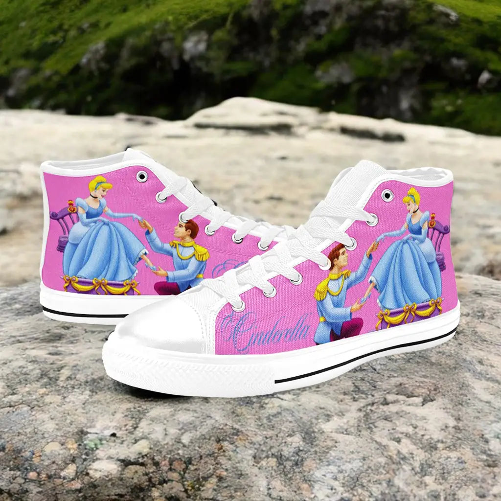 Princess Cinderella Custom High Top Sneakers Shoes