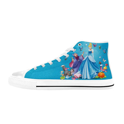 Princess Cinderella Custom High Top Sneakers Shoes