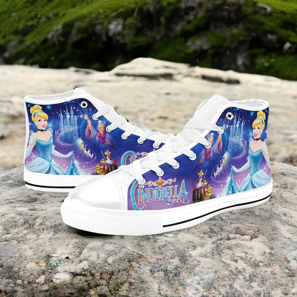 Princess Cinderella Custom High Top Sneakers Shoes