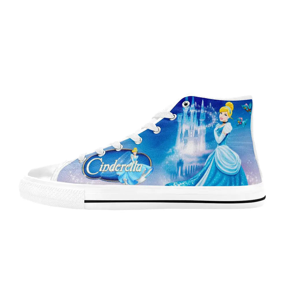 Princess Cinderella Custom High Top Sneakers Shoes