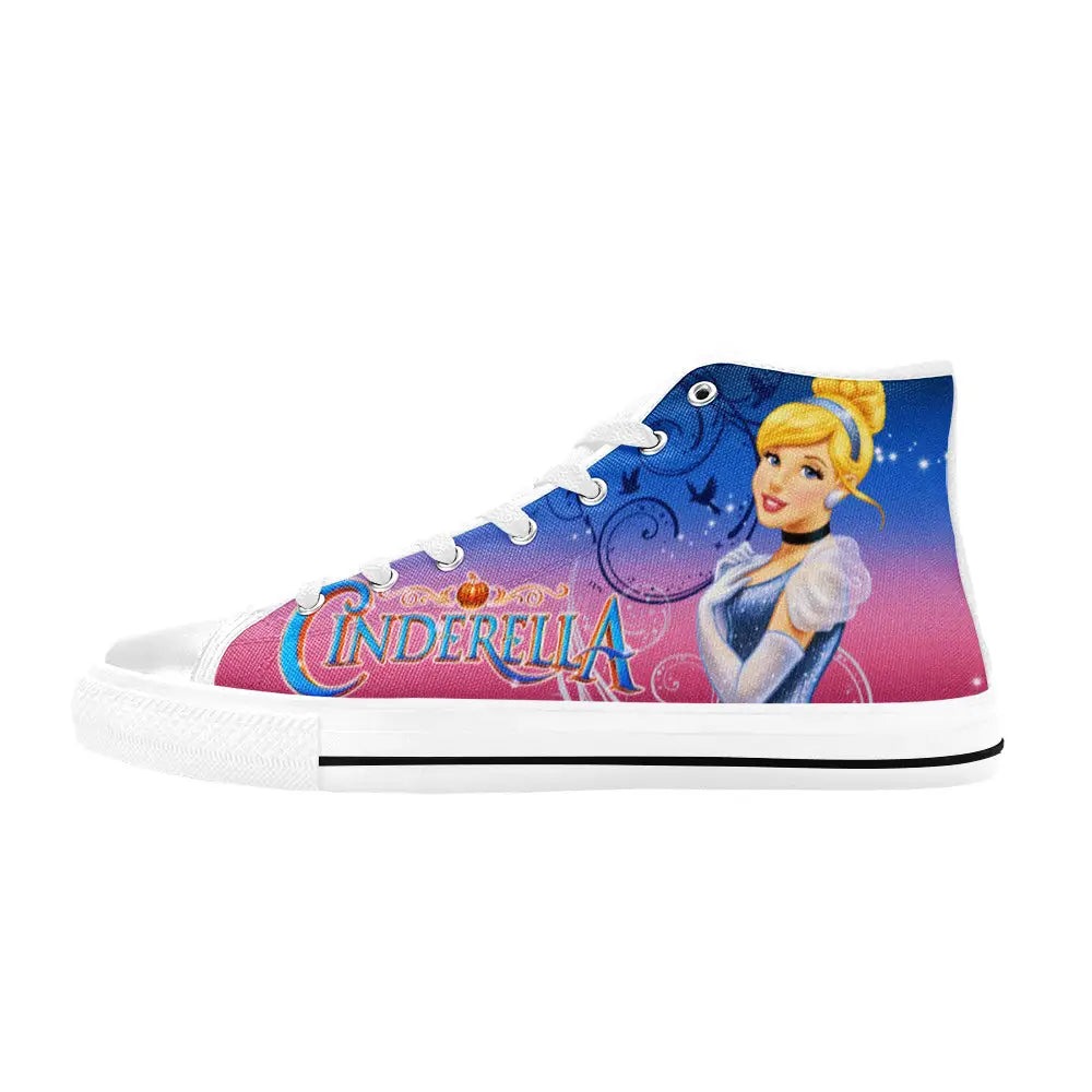 Princess Cinderella Custom High Top Sneakers Shoes