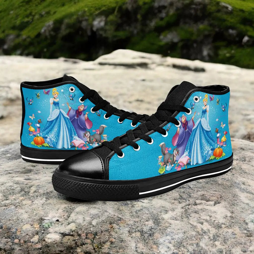 Princess Cinderella Custom High Top Sneakers Shoes