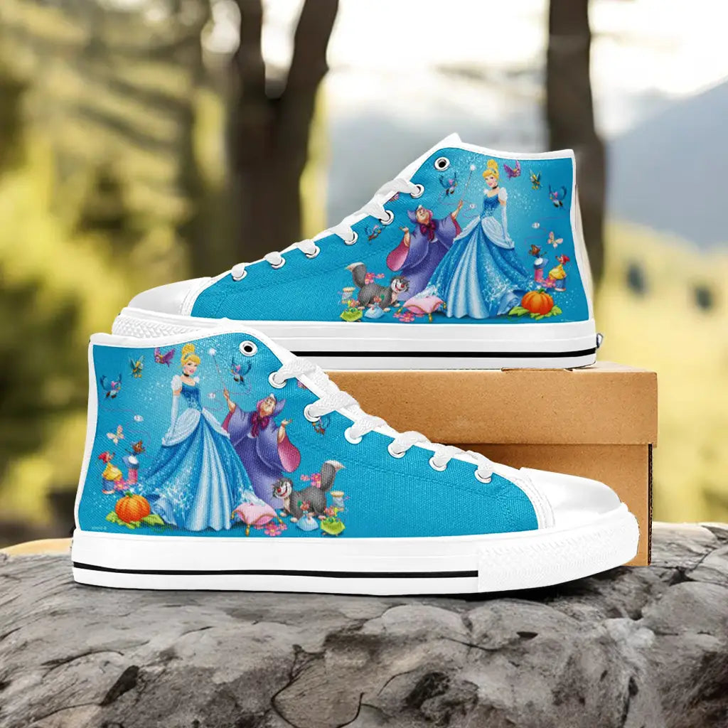 Princess Cinderella Custom High Top Sneakers Shoes