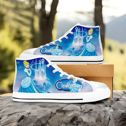 Princess Cinderella Custom High Top Sneakers Shoes