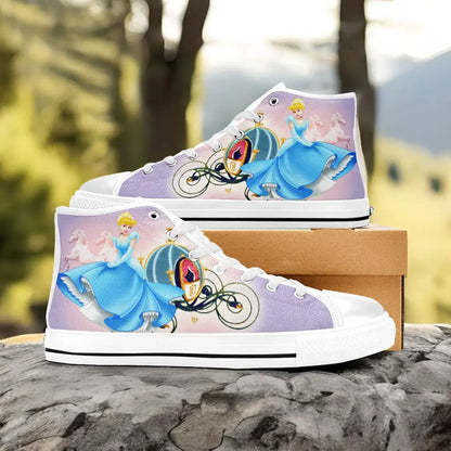 Princess Cinderella Custom High Top Sneakers Shoes