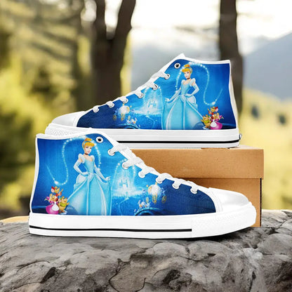 Princess Cinderella Custom High Top Sneakers Shoes