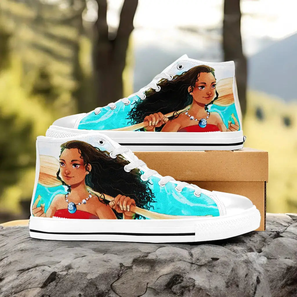 Princess Moana Waialiki Mauiui Custom High Top Sneakers Shoes