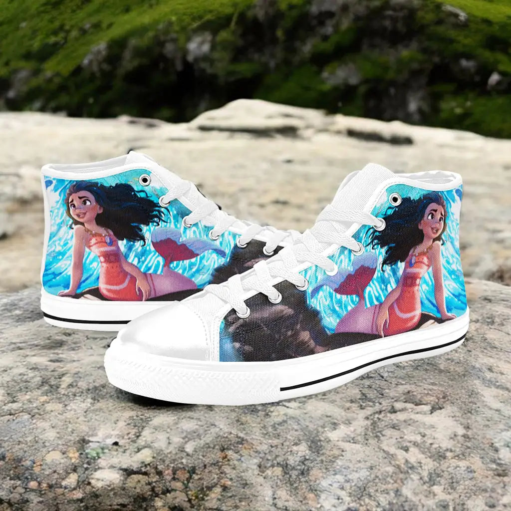 Princess Moana Waialiki Mermay Mermaid Custom High Top Sneakers Shoes