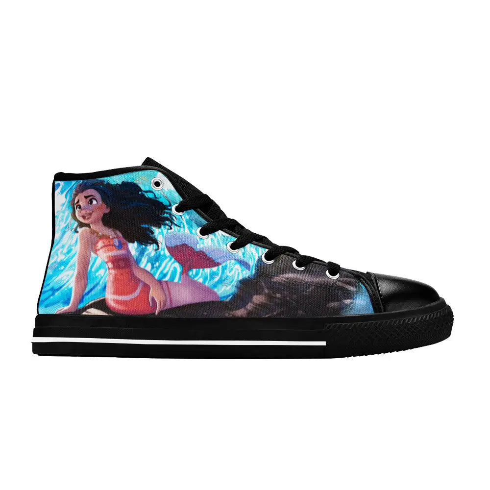 Princess Moana Waialiki Mermay Mermaid Custom High Top Sneakers Shoes